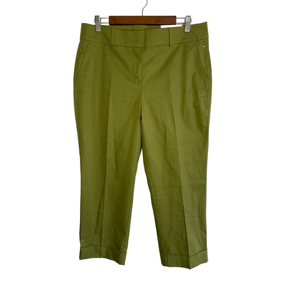 Ann Taylor Factory Pants - Ann Taylor Factory NWT The Crop Mid Rise Slim Leg Above the Ankle Green Size 10